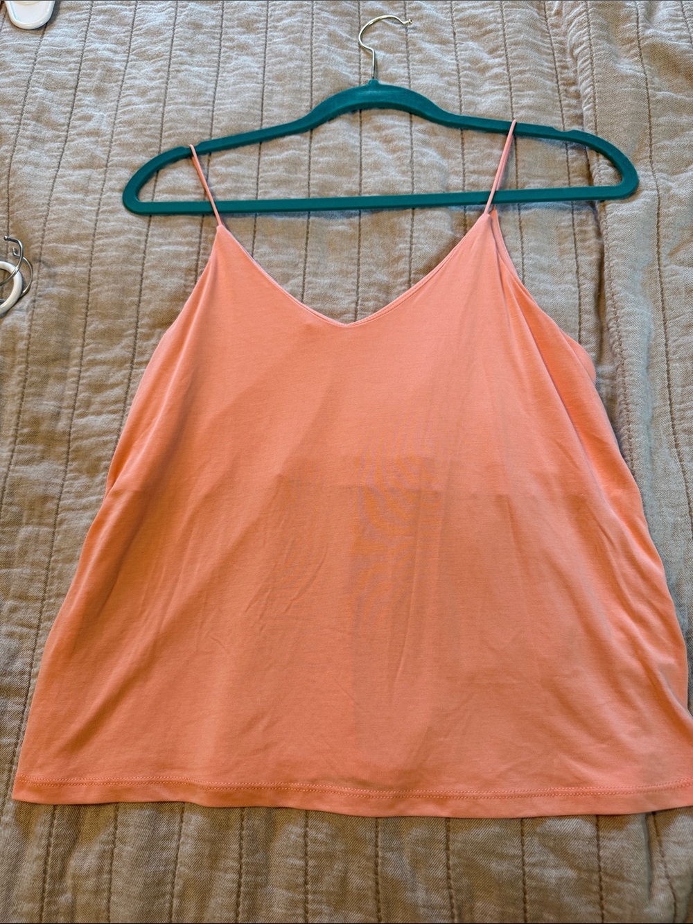 Maurices Salmon Pink V-Neck Spaghetti Strap Tank